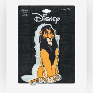 NWT Hot Topic Disney The Lion King Scar glow in the dark hair claw clip